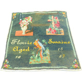 Victorian Needlework Wool Samper 'Florrie Swaine Aged 16 1889' Antique