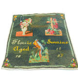 Victorian Needlework Wool Samper 'Florrie Swaine Aged 16 1889' Antique