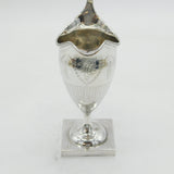 George III Sterling Silver Floral Pattern Pedestal Cream Jug Antique 1790 London