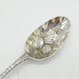 George I Sterling Silver Berry Pattern Dessert Spoon Antique 1726 London