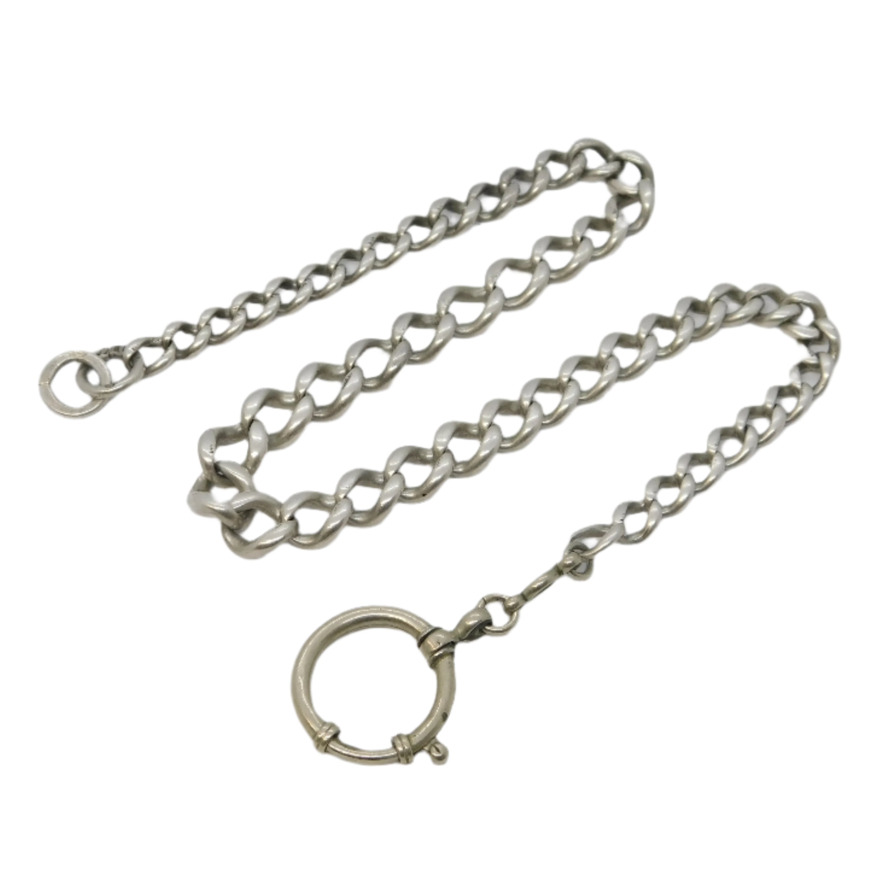 Victorian Sterling Silver Graduating Albert Watch Chain Antique c1890 ...