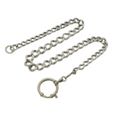 Victorian Sterling Silver Graduating Albert Watch Chain Antique c1890