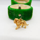 9ct Yellow Gold Leo the Lion Zodiac Charm Pendant Vintage 1971 Birmingham