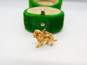 9ct Yellow Gold Leo the Lion Zodiac Charm Pendant Vintage 1971 Birmingham