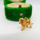 9ct Yellow Gold Leo the Lion Zodiac Charm Pendant Vintage 1971 Birmingham