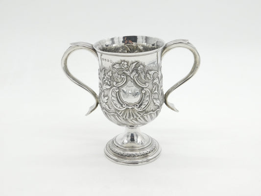 Georgian Sterling Silver Floral Loving Cup Trophy 1794 London Antique Bateman