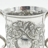Georgian Sterling Silver Floral Loving Cup Trophy 1794 London Antique Bateman