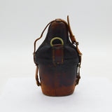 Victorian Cased Sterling Silver & Glass Campaign Hip Flask with Straw Function Antique 1895