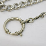 Victorian Sterling Silver Graduating Albert Watch Chain Antique c1890