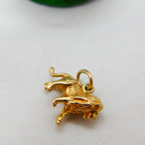 9ct Yellow Gold Leo the Lion Zodiac Charm Pendant Vintage 1971 Birmingham
