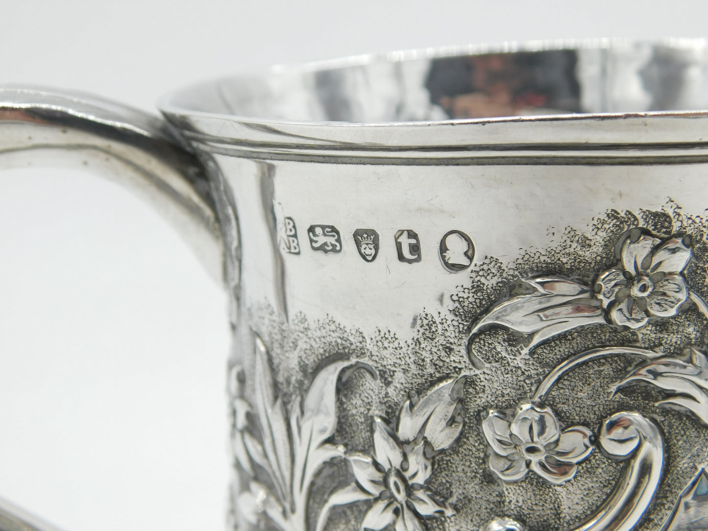 Georgian Sterling Silver Floral Loving Cup Trophy 1794 London Antique Bateman