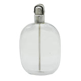 Victorian Cased Sterling Silver & Glass Campaign Hip Flask with Straw Function Antique 1895
