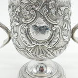 Georgian Sterling Silver Floral Loving Cup Trophy 1794 London Antique Bateman
