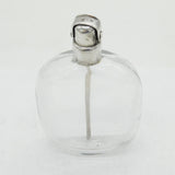 Victorian Cased Sterling Silver & Glass Campaign Hip Flask with Straw Function Antique 1895
