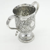 Georgian Sterling Silver Floral Loving Cup Trophy 1794 London Antique Bateman