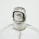 Victorian Cased Sterling Silver & Glass Campaign Hip Flask with Straw Function Antique 1895