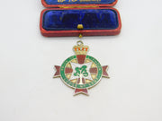 Sterling Silver & Enamel 'Pride of Liphook' Masonic Fob Medal 1971 Birmingham