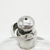 Victorian Cased Sterling Silver & Glass Campaign Hip Flask with Straw Function Antique 1895