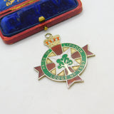 Sterling Silver & Enamel 'Pride of Liphook' Masonic Fob Medal 1971 Birmingham