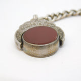 Edwardian Sterling Silver & White Metal Albert Watch Chain Antique 1902 Birmingham