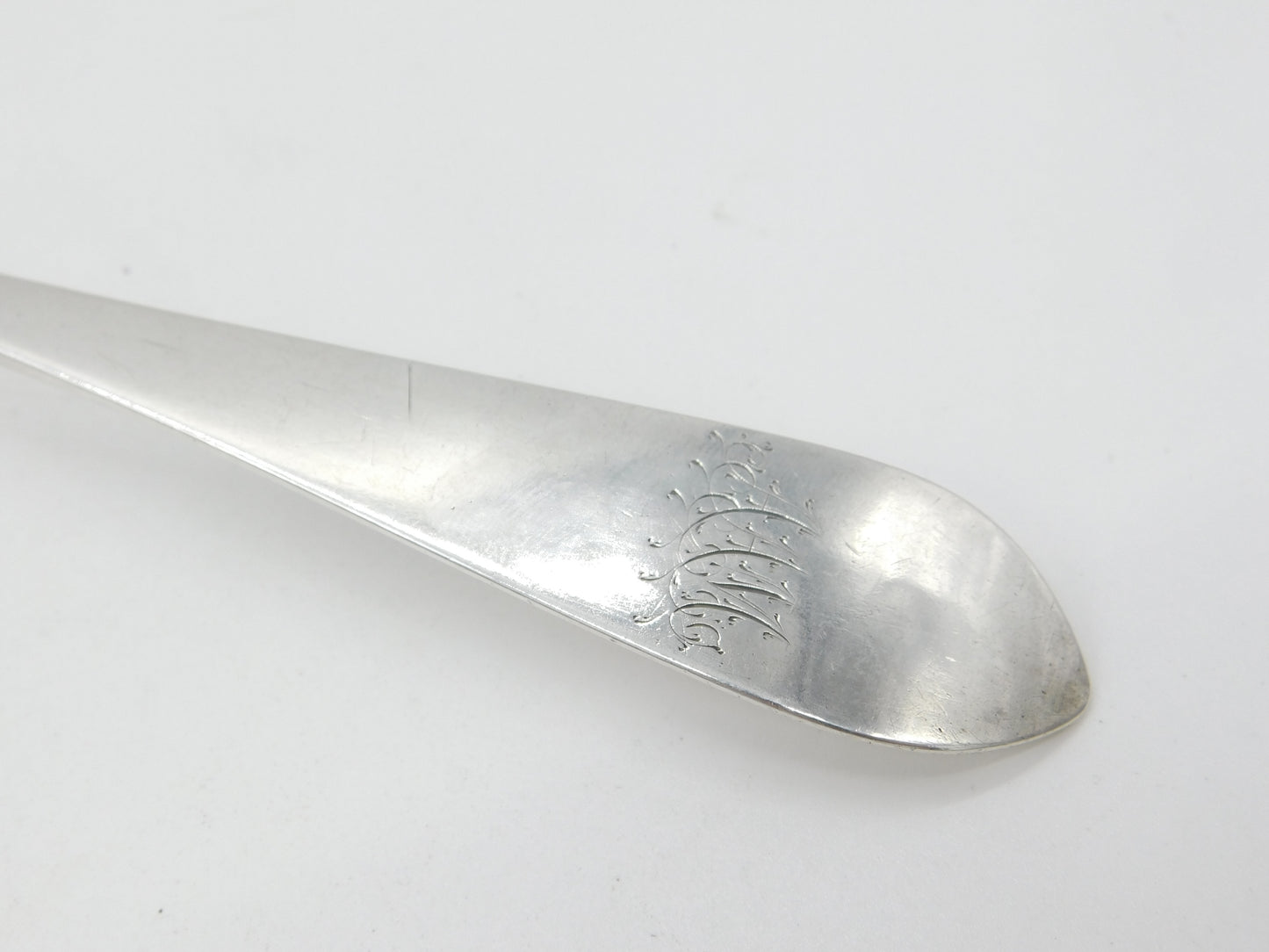 Scottish Provincial Greencock Sterling Silver Serving Spoon Antique c1820 Davie