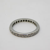 Platinum Brilliant Cut Diamond Eternity Ring Antique c1930 Art Deco