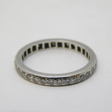 Platinum Brilliant Cut Diamond Eternity Ring Antique c1930 Art Deco