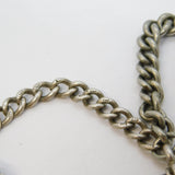Edwardian Sterling Silver & White Metal Albert Watch Chain Antique 1902 Birmingham