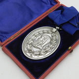 Boxed Edwardian Sterling Silver Ancient Order of Druids Jewel Medal 1910 Antique
