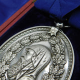 Boxed Edwardian Sterling Silver Ancient Order of Druids Jewel Medal 1910 Antique
