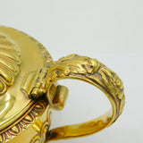 George III Sterling Silver Gilt Large Rococo Lion Mask Mustard Pot Antique 1802 London
