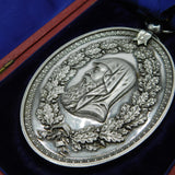 Boxed Edwardian Sterling Silver Ancient Order of Druids Jewel Medal 1910 Antique