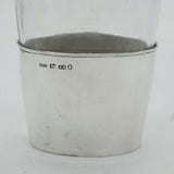 William IV Sterling Silver & Glass Hip Flask with Cup Antique 1836 Sheffield