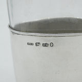 William IV Sterling Silver & Glass Hip Flask with Cup Antique 1836 Sheffield