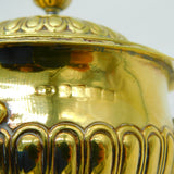George III Sterling Silver Gilt Large Rococo Lion Mask Mustard Pot Antique 1802 London