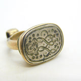 15th Century 9ct Gold Mounted Monogram Over Lion Seal Fob Late-Medieval Period