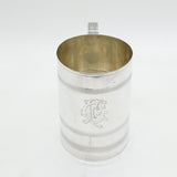 George III Large Sterling Silver Lined Pattern Quart Tankard Antique 1795 London