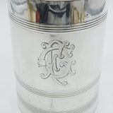 George III Large Sterling Silver Lined Pattern Quart Tankard Antique 1795 London