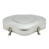 Sterling Silver Paw Foot Jewellery Box Antique 1918 Birmingham Art Deco