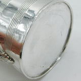 George III Large Sterling Silver Lined Pattern Quart Tankard Antique 1795 London