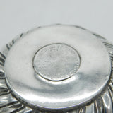 Victorian Sterling Silver Acorn Pattern William III Coin Set Sugar Bowl 1894