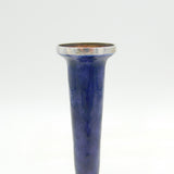 Korean .999 Pure Silver & Colourful Enamel Floral Bud Vase Vintage c1970s