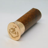 Victorian Superior Goldstone & 9ct Rose Gold Heraldic Intaglio Desk Seal Antique c1860