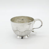 Victorian Sterling Silver Leaf Form Tea Cup Antique 1900 London Art Nouveau