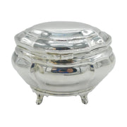 Art Deco Sterling Silver Bombe Form Tea Caddy Antique 1913 London