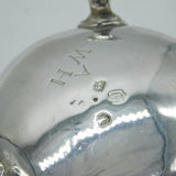 George II Pair of Sterling Silver Hoof Foot Salt Cellars Antique 1737 London