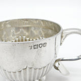 Victorian Sterling Silver Leaf Form Tea Cup Antique 1900 London Art Nouveau