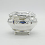Art Deco Sterling Silver Bombe Form Tea Caddy Antique 1913 London