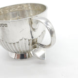 Victorian Sterling Silver Leaf Form Tea Cup Antique 1900 London Art Nouveau