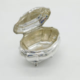 Art Deco Sterling Silver Bombe Form Tea Caddy Antique 1913 London